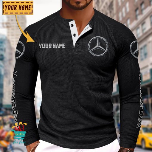 Mercedes-Benz Custom Name New Edition Henley Long Sleeve Shirt