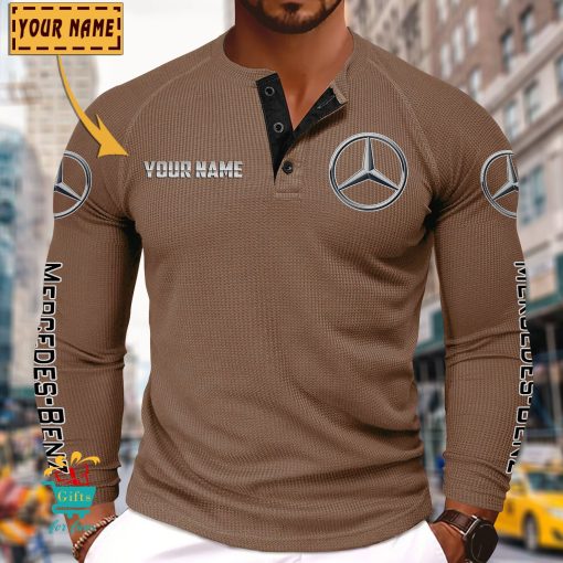 Mercedes-Benz Custom Name New Edition Henley Long Sleeve Shirt