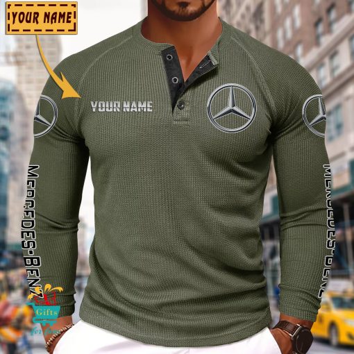 Mercedes-Benz Custom Name New Edition Henley Long Sleeve Shirt