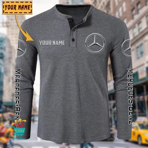 Mercedes-Benz Custom Name New Edition Henley Long Sleeve Shirt