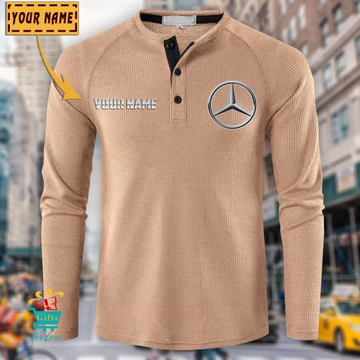 Mercedes-Benz Custom Name New Edition Henley Long Sleeve Shirt