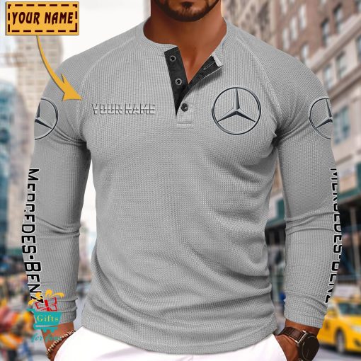 Mercedes-Benz Custom Name New Edition Henley Long Sleeve Shirt