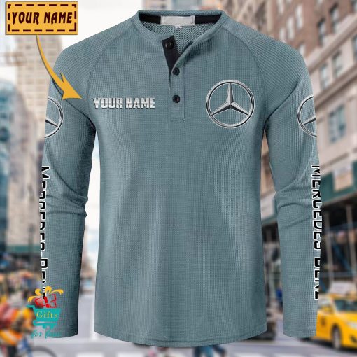 Mercedes-Benz Custom Name New Edition Henley Long Sleeve Shirt