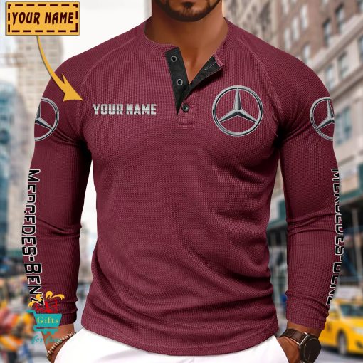 Mercedes-Benz Custom Name New Edition Henley Long Sleeve Shirt