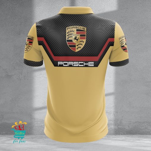 Porsche Custom Name New Design Zipper Polo Shirt