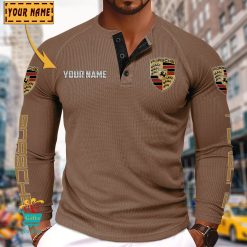 Porsche Custom Name New Edition Henley Long Sleeve Shirt