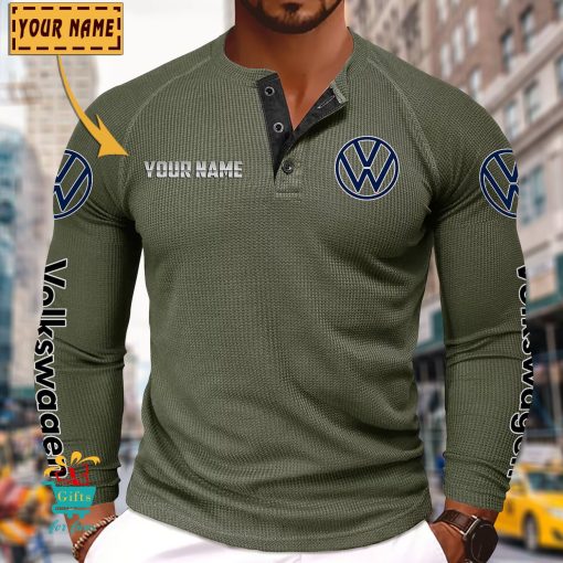 Volkswagen Custom Name New Edition Henley Long Sleeve Shirt