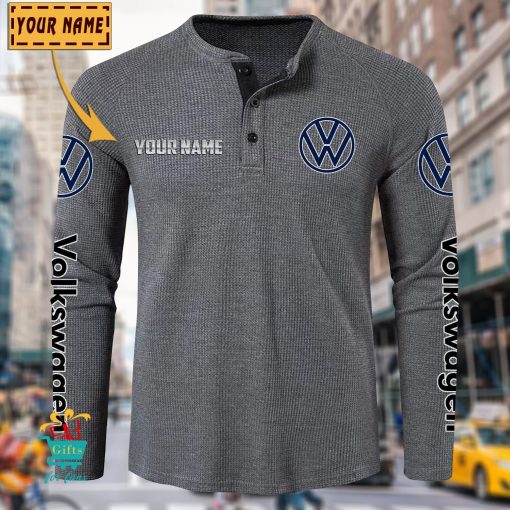 Volkswagen Custom Name New Edition Henley Long Sleeve Shirt