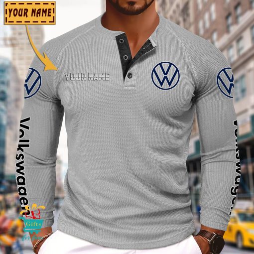 Volkswagen Custom Name New Edition Henley Long Sleeve Shirt