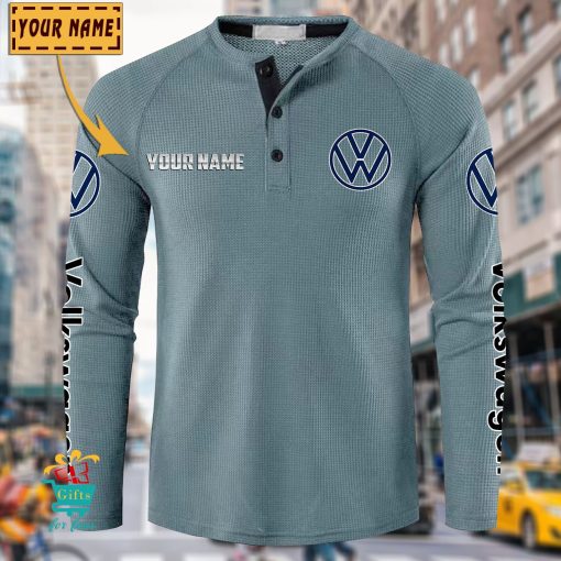Volkswagen Custom Name New Edition Henley Long Sleeve Shirt