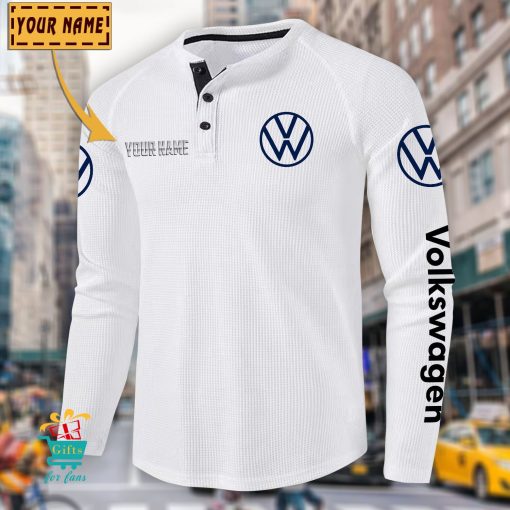Volkswagen Custom Name New Edition Henley Long Sleeve Shirt