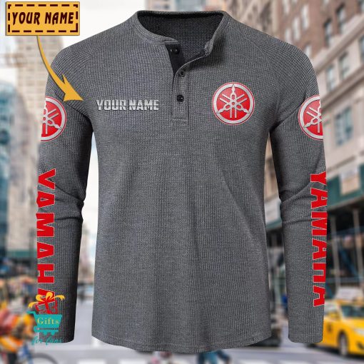 Yamaha Custom Name New Edition Henley Long Sleeve Shirt