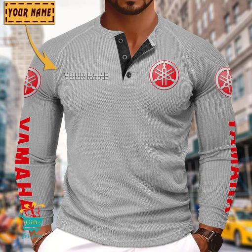 Yamaha Custom Name New Edition Henley Long Sleeve Shirt