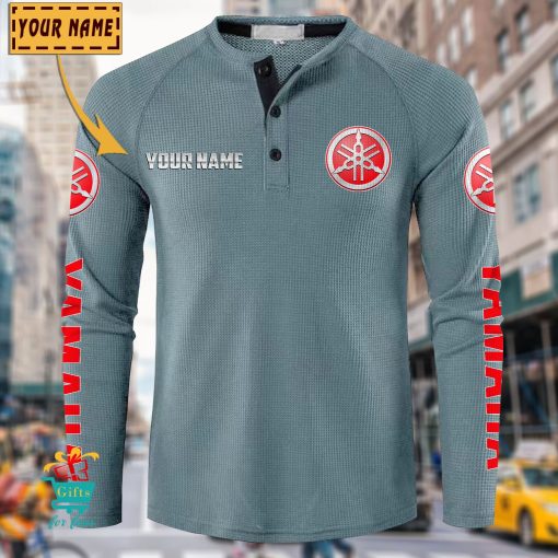 Yamaha Custom Name New Edition Henley Long Sleeve Shirt