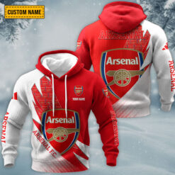 Arsenal FC – Waffle Pullover Hoodie New Version with Custom Name
