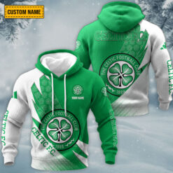 Celtic FC – Waffle Pullover Hoodie New Version with Custom Name