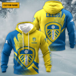 Leeds United – Waffle Pullover Hoodie New Version with Custom Name