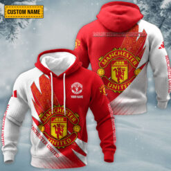 Manchester United – Waffle Pullover Hoodie New Version with Custom Name