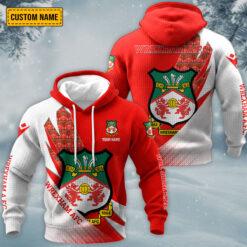 Wrexham AFC – Waffle Pullover Hoodie New Version with Custom Name