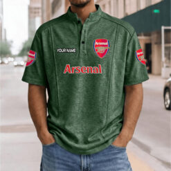 Arsenal FC – Henley Polo Shirt Nieuwe Versie with Your Name