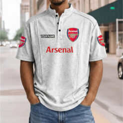 Arsenal FC – Henley Polo Shirt Nieuwe Versie with Your Name