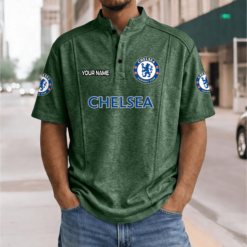 Chelsea FC – Henley Polo Shirt Nieuwe Versie with Your Name