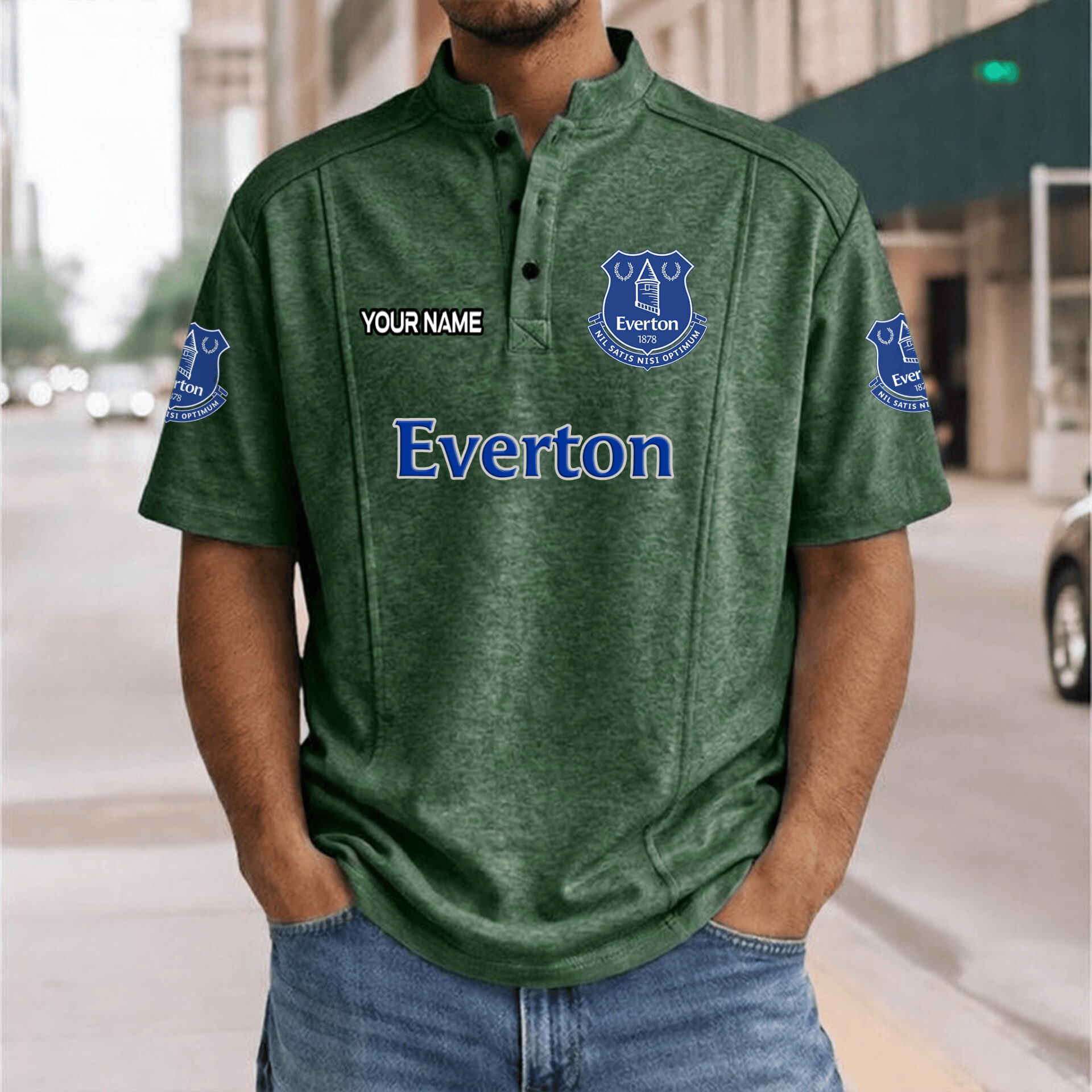 Everton FC – Henley Polo Shirt Nieuwe Versie with Your Name Everton FC – Henley Polo Shirt Nieuwe Versie with Your Name