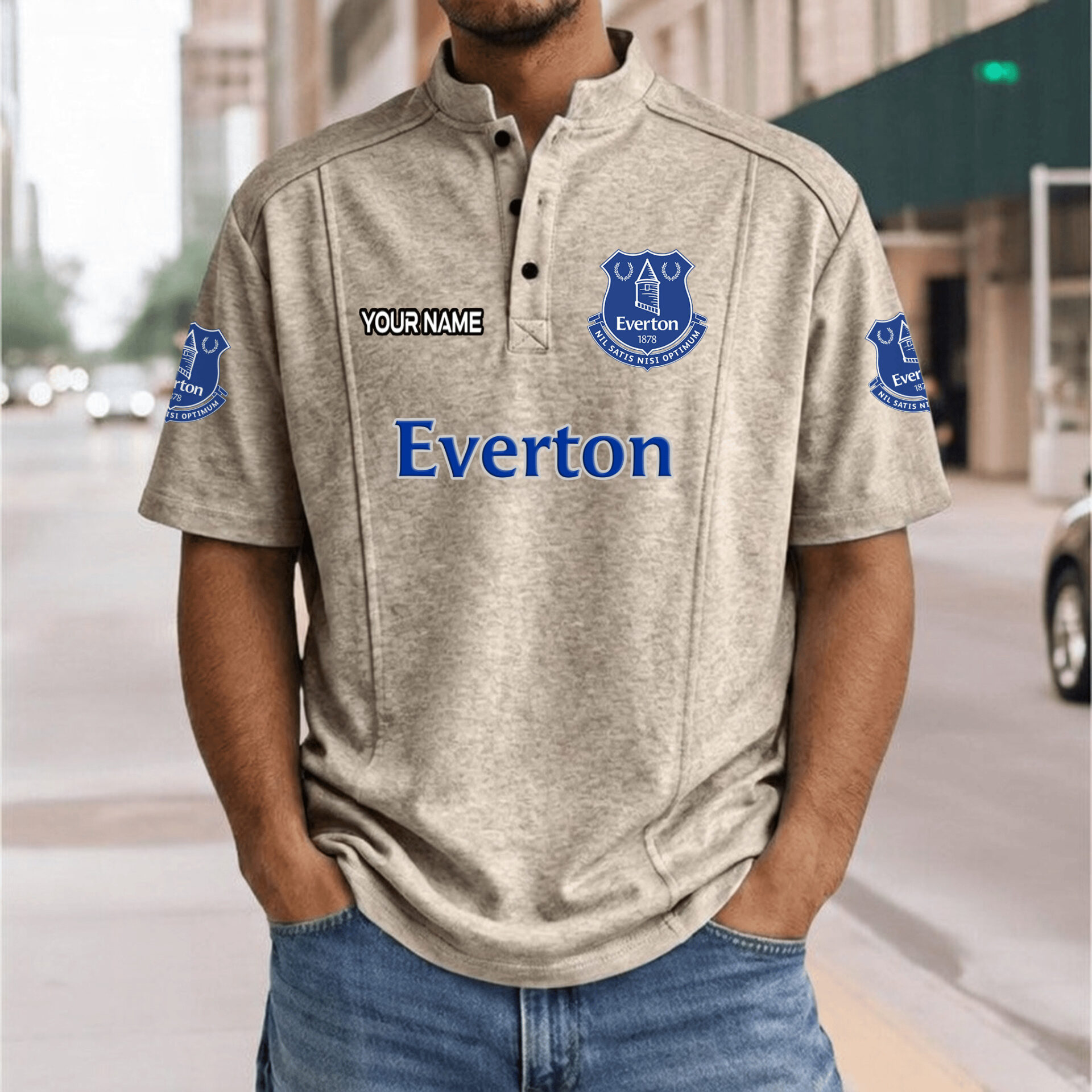 Everton FC – Henley Polo Shirt Nieuwe Versie with Your Name Everton FC – Henley Polo Shirt Nieuwe Versie with Your Name