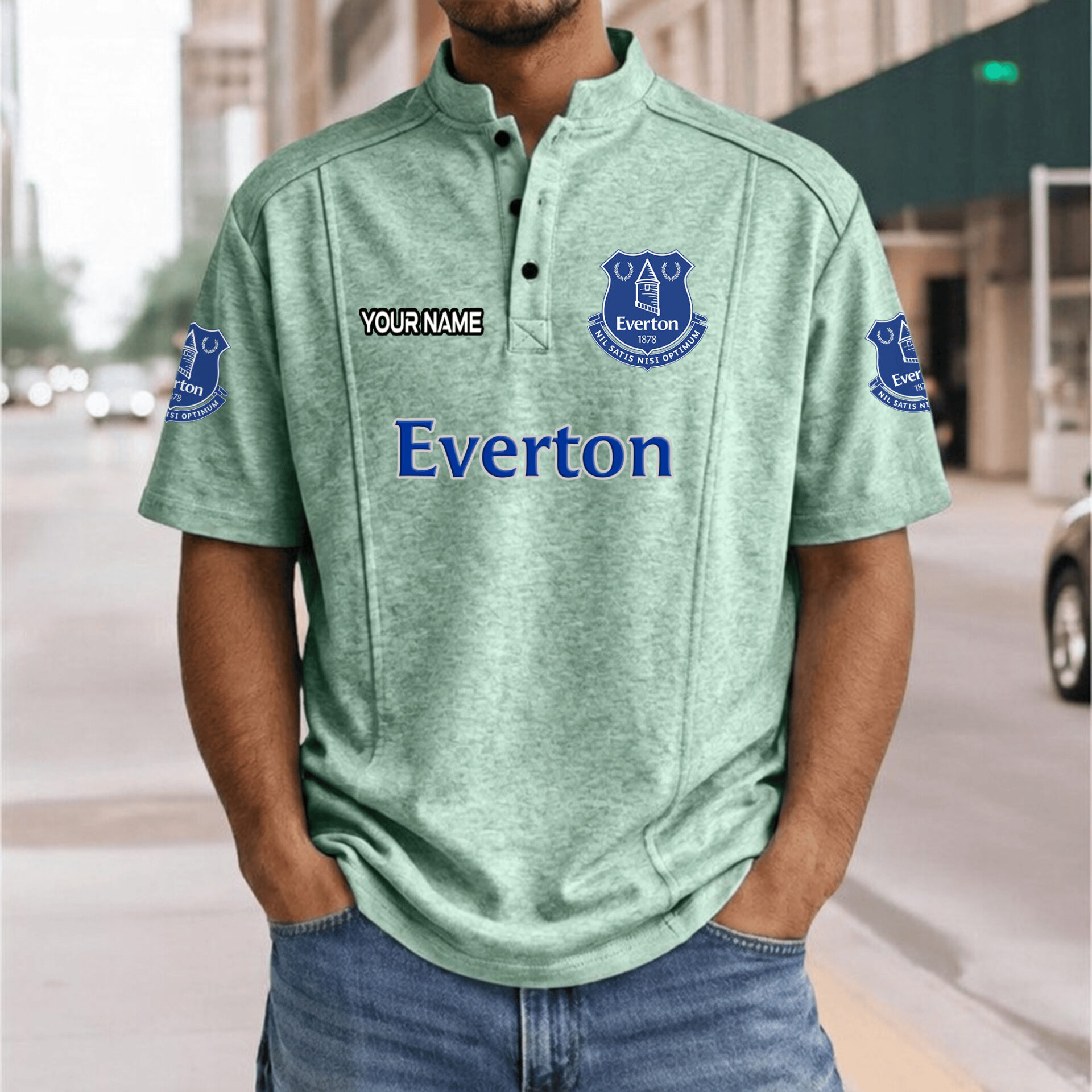 Everton FC – Henley Polo Shirt Nieuwe Versie with Your Name Everton FC – Henley Polo Shirt Nieuwe Versie with Your Name