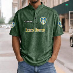 Leeds United – Henley Polo Shirt Nieuwe Versie with Your Name