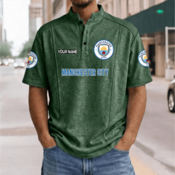 Manchester City – Henley Polo Shirt Nieuwe Versie with Your Name