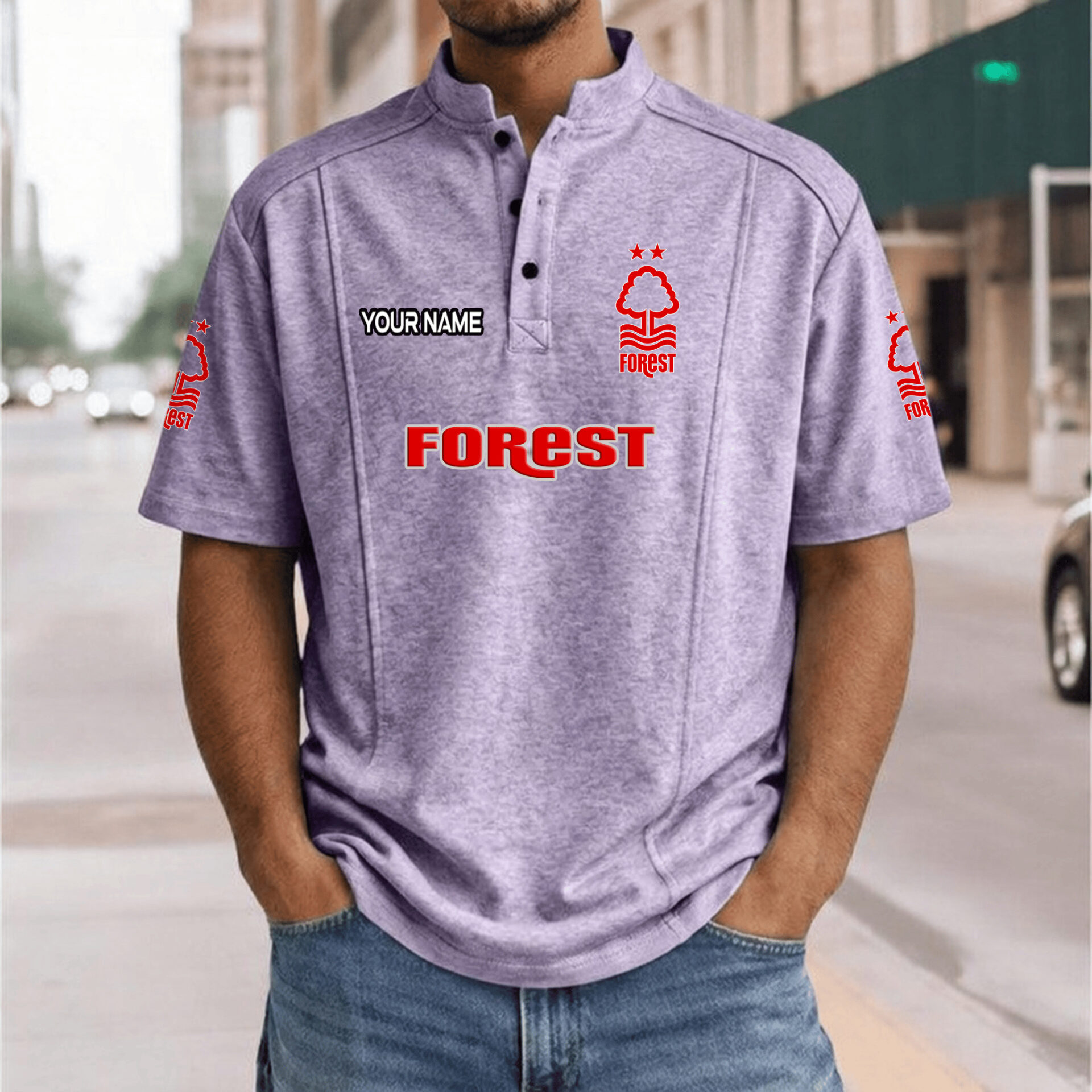 Nottingham Forest FC – Henley Polo Shirt Nieuwe Versie with Your Name Nottingham Forest FC – Henley Polo Shirt Nieuwe Versie with Your Name