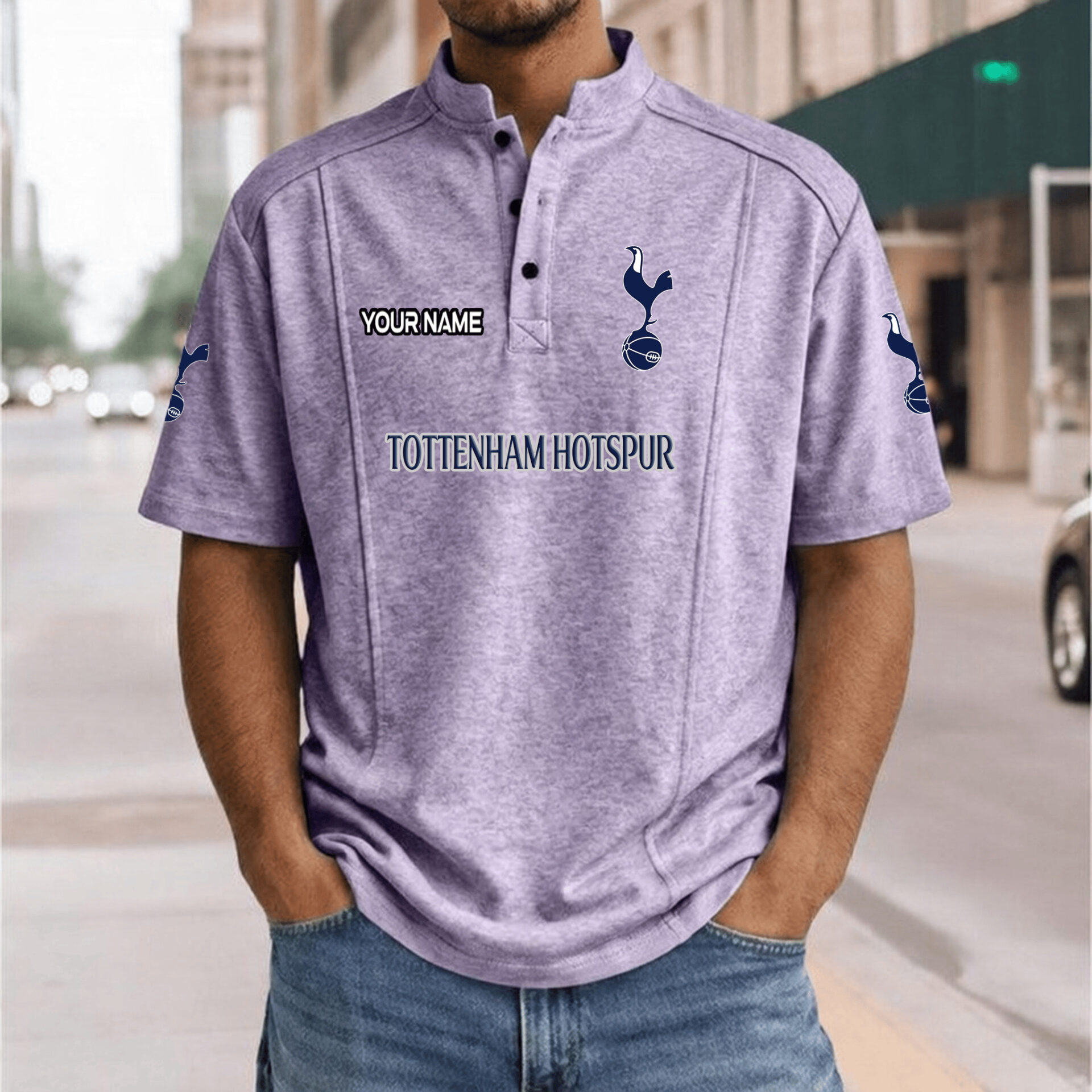 Tottenham Hotspur FC – Henley Polo Shirt Nieuwe Versie with Your Name Tottenham Hotspur FC – Henley Polo Shirt Nieuwe Versie with Your Name