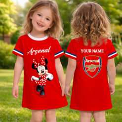 Arsenal FC – Girls Dress New Version with Custom Name