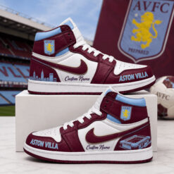 Aston Villa FC – Air Jordan 1 High Sneakers Special Edition with Your Name