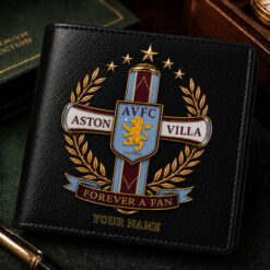 Aston Villa FC – Leather Wallet Limited Edition with Your Name