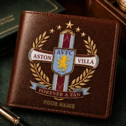 Aston Villa FC – Leather Wallet Limited Edition with Your Name