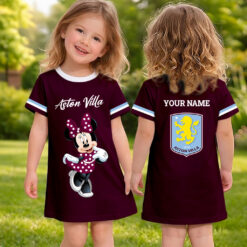Aston Villa FC – Girls Dress New Version with Custom Name