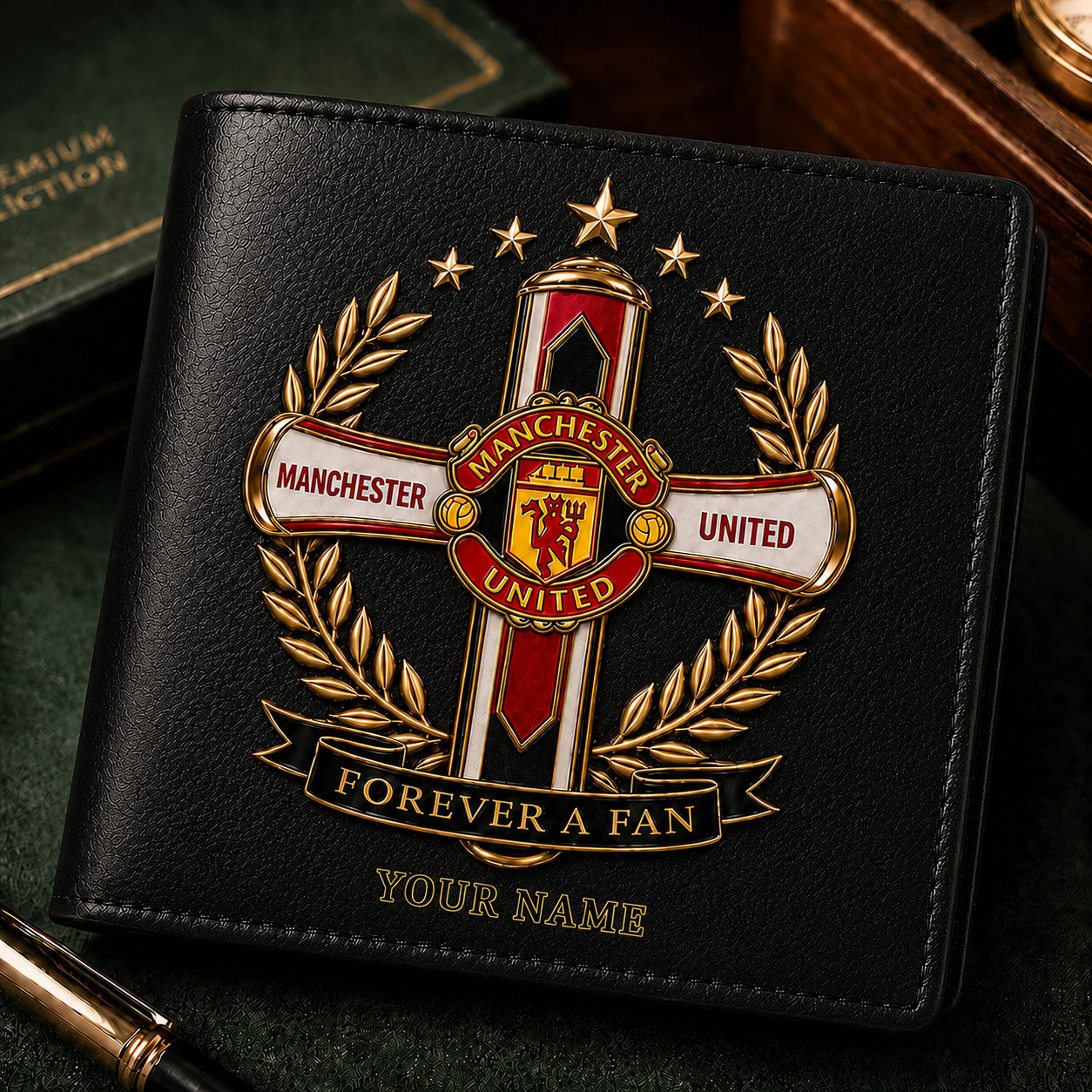 Manchester United – Leather Wallet Limited Edition with Your Name Manchester United – Leather Wallet Limited Edition with Your Name