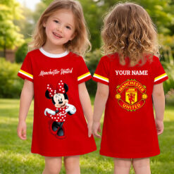 Manchester United FC – Girls Dress New Version with Custom Name