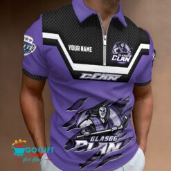 Glasgow Clan – Zipper Polo Shirt Special Edition With Your Name